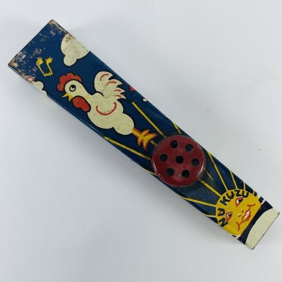 Kirchhof Tin Kazoo Noise Maker NU KAZU Crowing Rooster Chicken VTG Toy - Picture 1 of 12